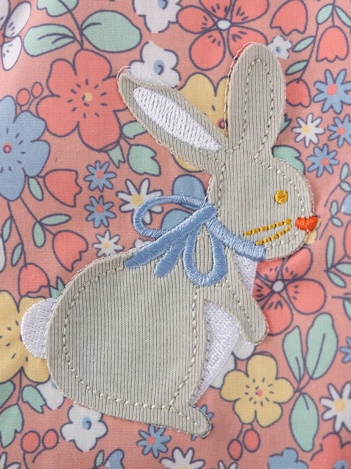 Bunny floral kids two-piece set with matching leggings