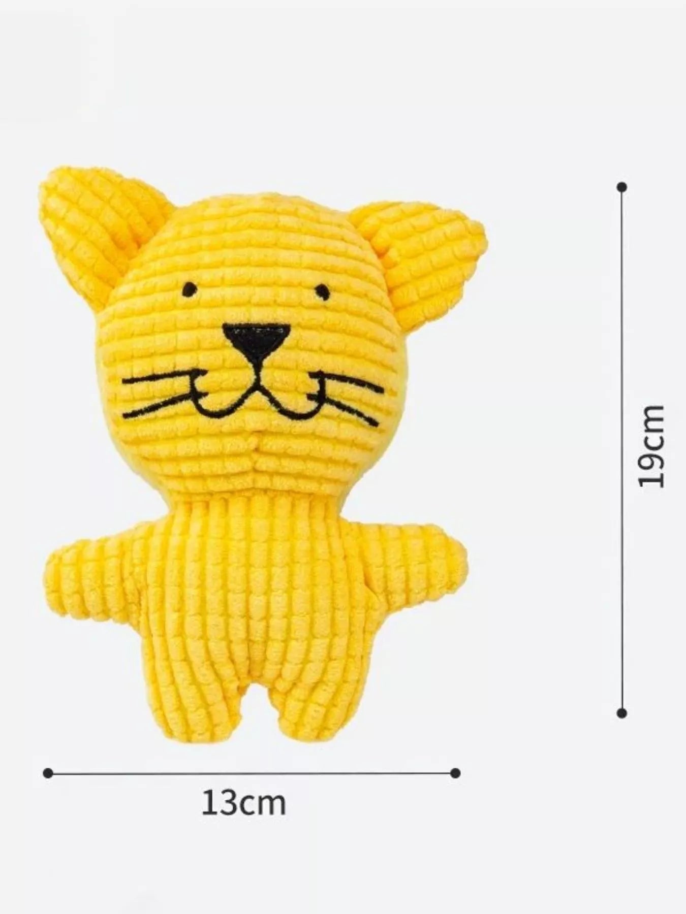 Corduroy animal plush toy available in duck, bear, dog, elephant, cow, and cat designs