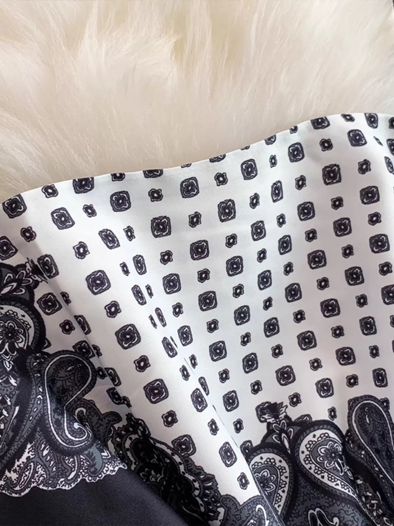 Black printed cami and pants set with tie-back top – Wanderlight style from A Whimsical Affair.