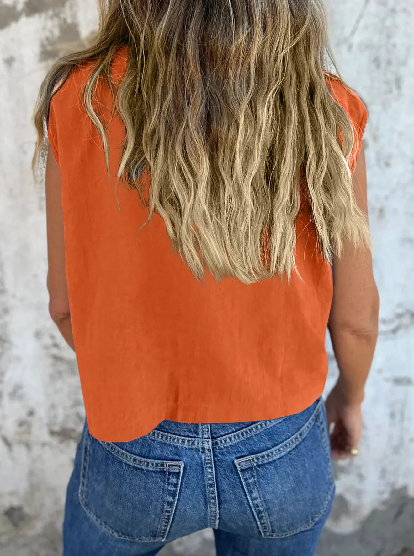 breezy-linen-cap-sleeve-shirt-orange
