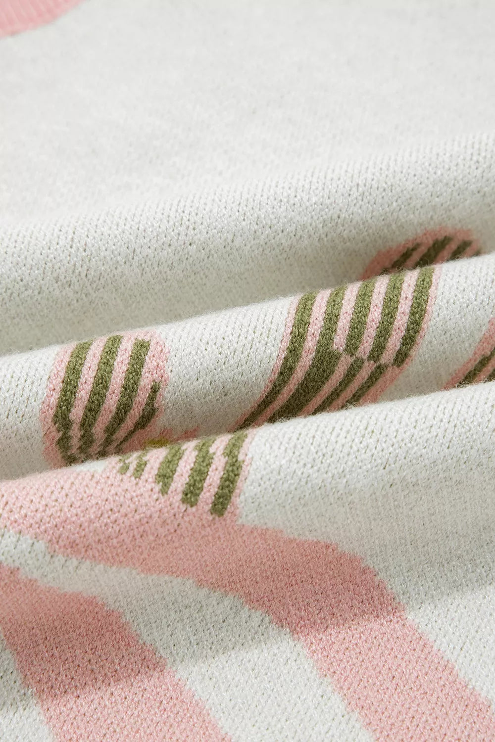 Sleeveless button-front knit vest with cactus designs, pink trim, soft stretch fabric, and desert-inspired boho style.