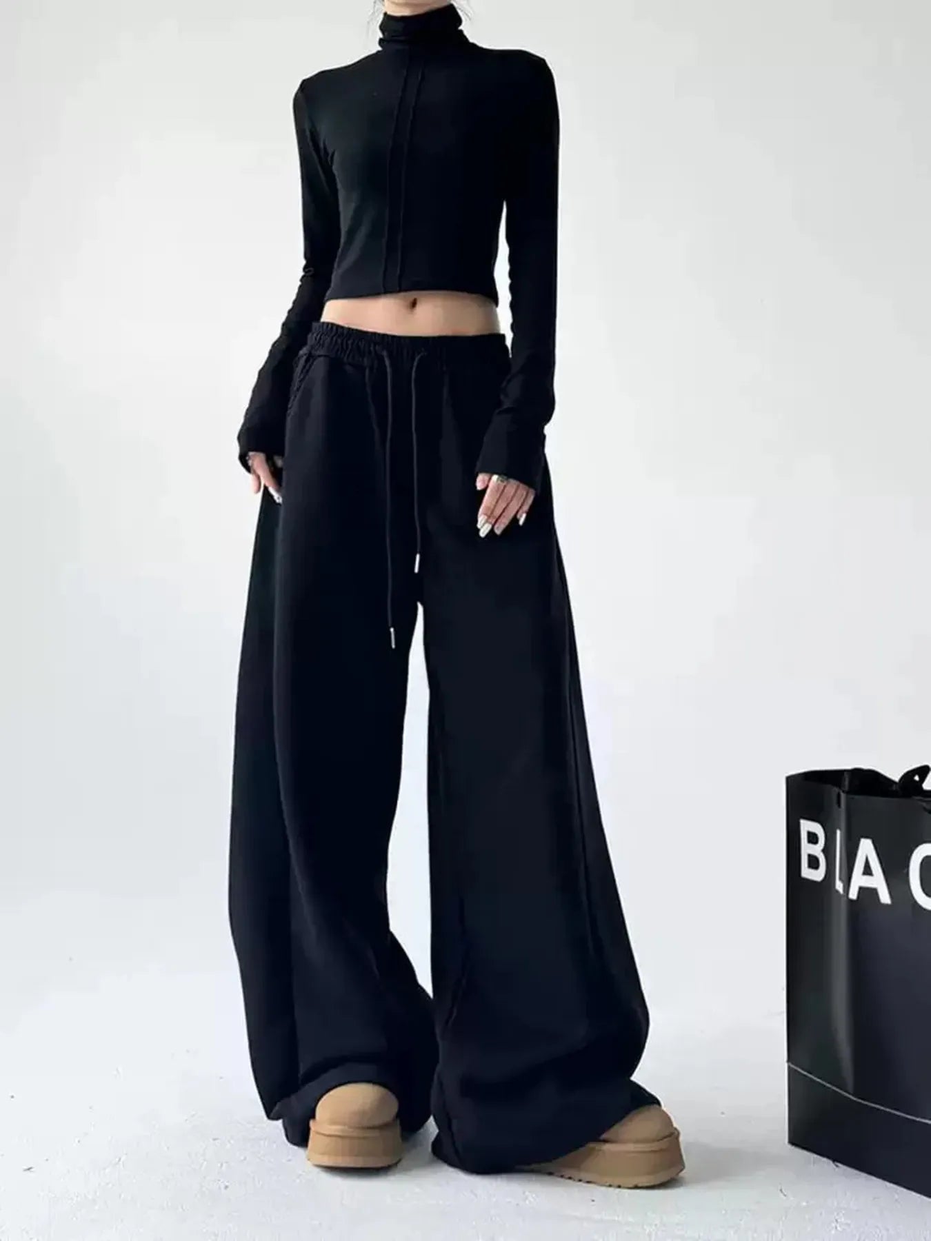 Oversized wide-leg pants with adjustable drawstring waist – Cloudwalk style from A Whimsical Affair.