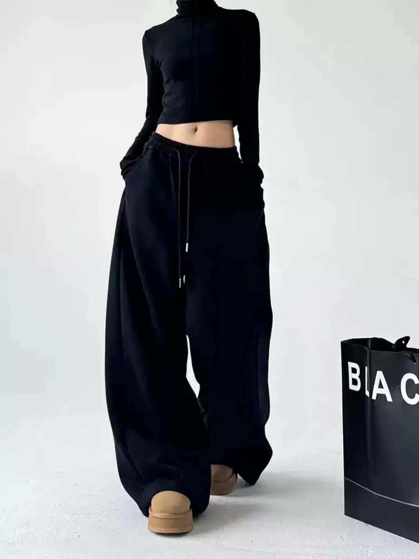 Oversized wide-leg pants with adjustable drawstring waist – Cloudwalk style from A Whimsical Affair.