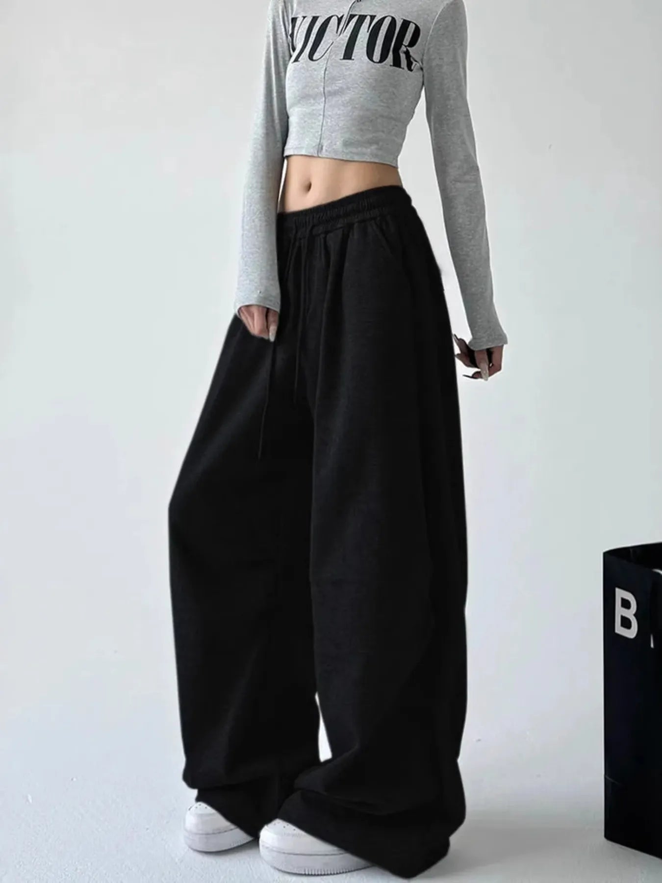Oversized wide-leg pants with adjustable drawstring waist – Cloudwalk style from A Whimsical Affair.
