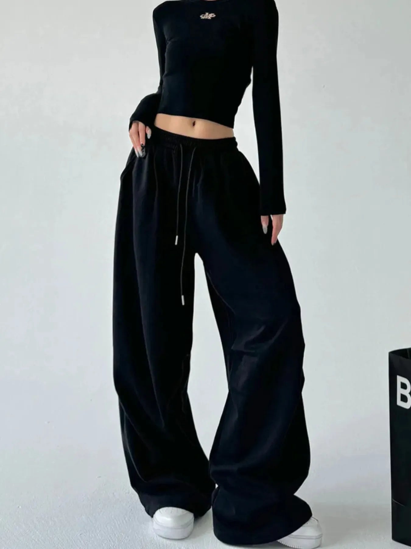Oversized wide-leg pants with adjustable drawstring waist – Cloudwalk style from A Whimsical Affair.
