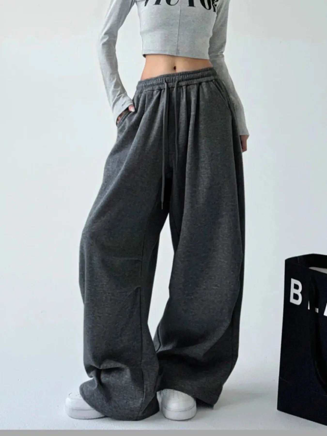 Oversized wide-leg pants with adjustable drawstring waist – Cloudwalk style from A Whimsical Affair.