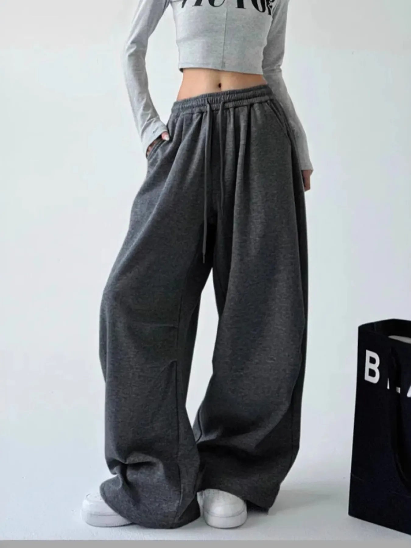 Oversized wide-leg pants with adjustable drawstring waist – Cloudwalk style from A Whimsical Affair.