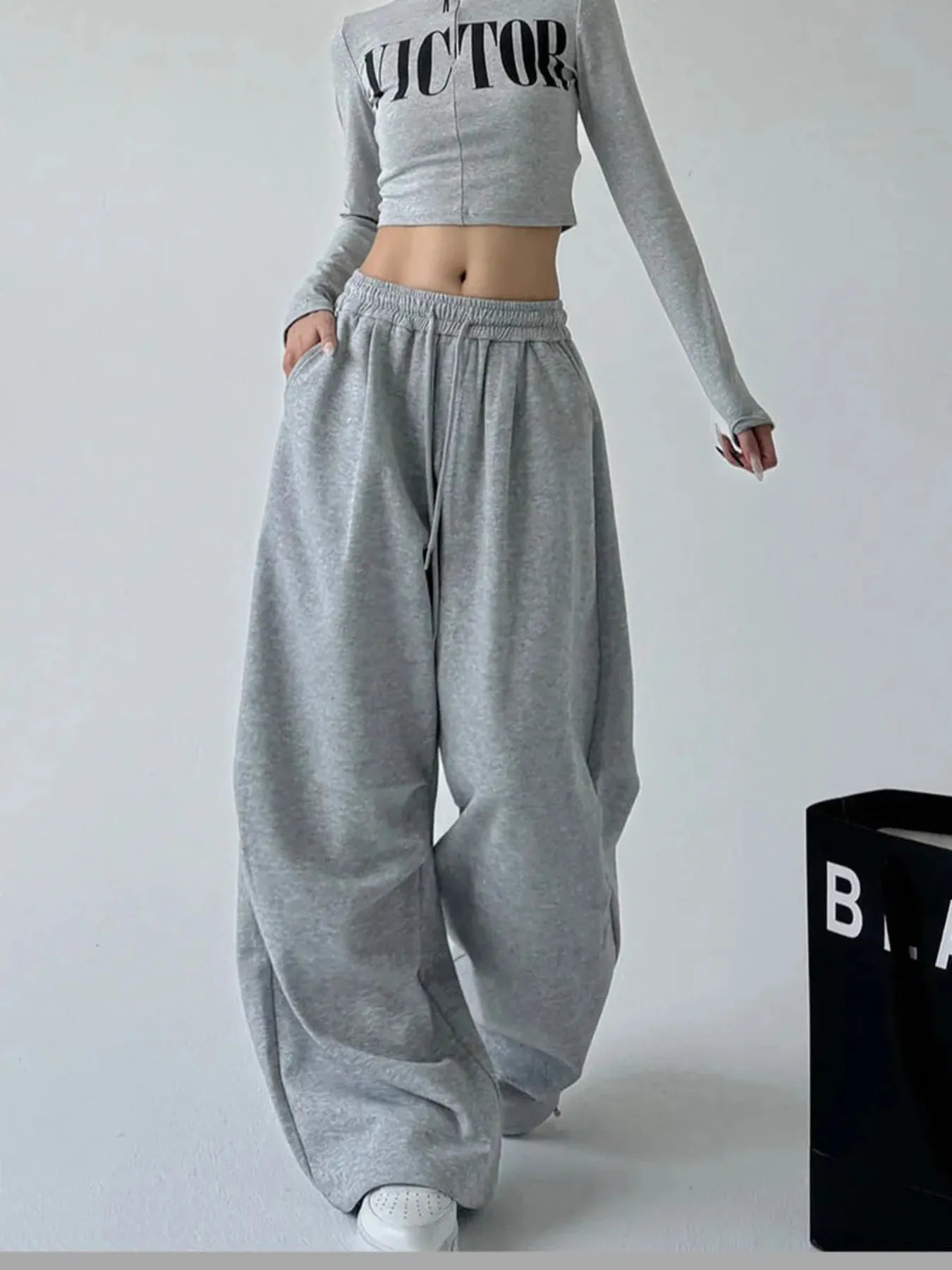 Oversized wide-leg pants with adjustable drawstring waist – Cloudwalk style from A Whimsical Affair.