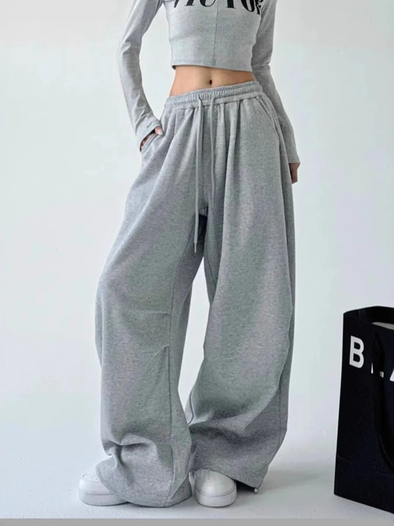 Oversized wide-leg pants with adjustable drawstring waist – Cloudwalk style from A Whimsical Affair.