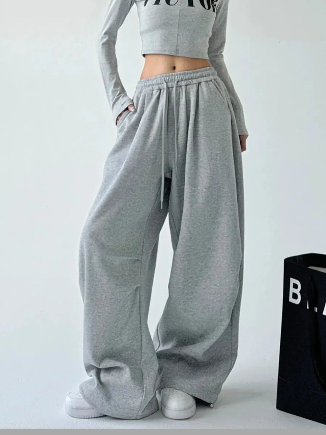 Oversized wide-leg pants with adjustable drawstring waist – Cloudwalk style from A Whimsical Affair.