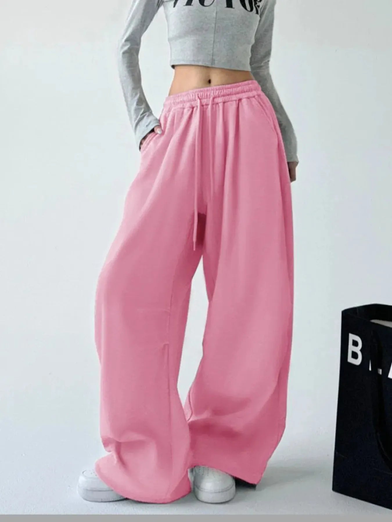 Oversized wide-leg pants with adjustable drawstring waist – Cloudwalk style from A Whimsical Affair.