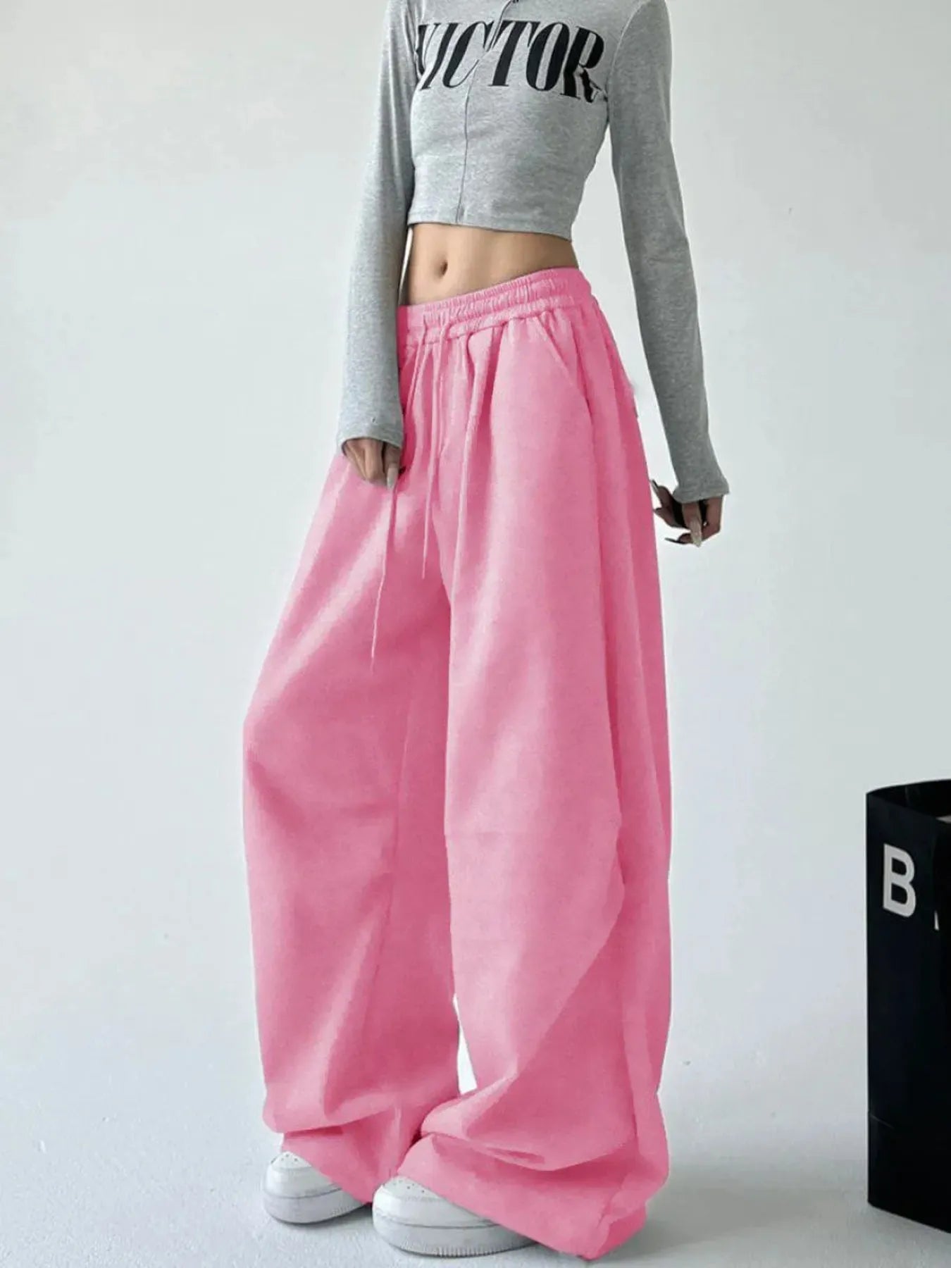 Oversized wide-leg pants with adjustable drawstring waist – Cloudwalk style from A Whimsical Affair.