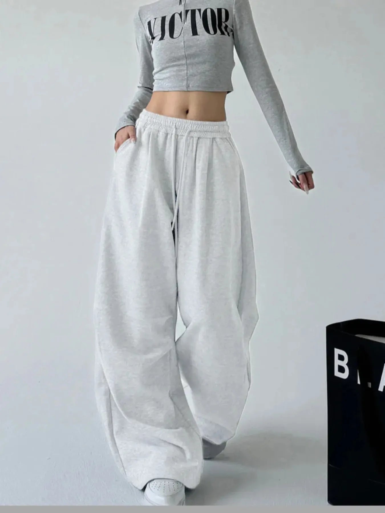 Oversized wide-leg pants with adjustable drawstring waist – Cloudwalk style from A Whimsical Affair.