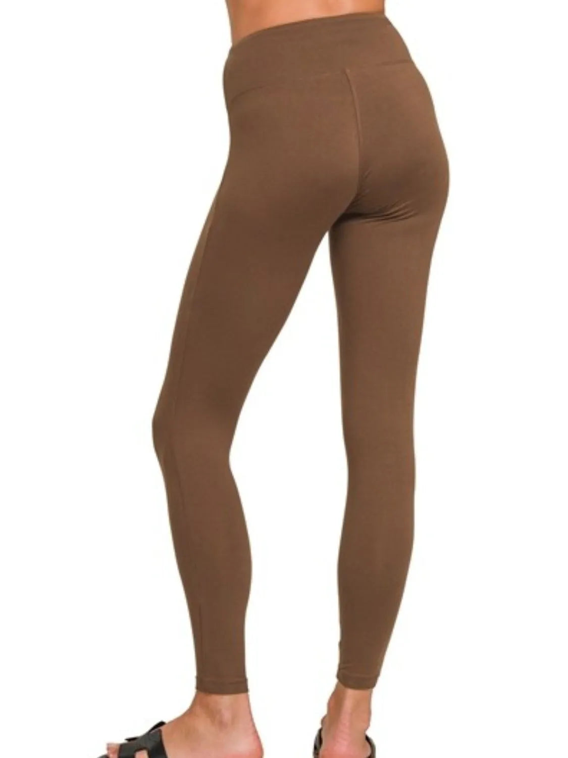 Cocoa Comfort Leggings – seamless high waisted brown leggings with tummy control and buttery-soft stretch.