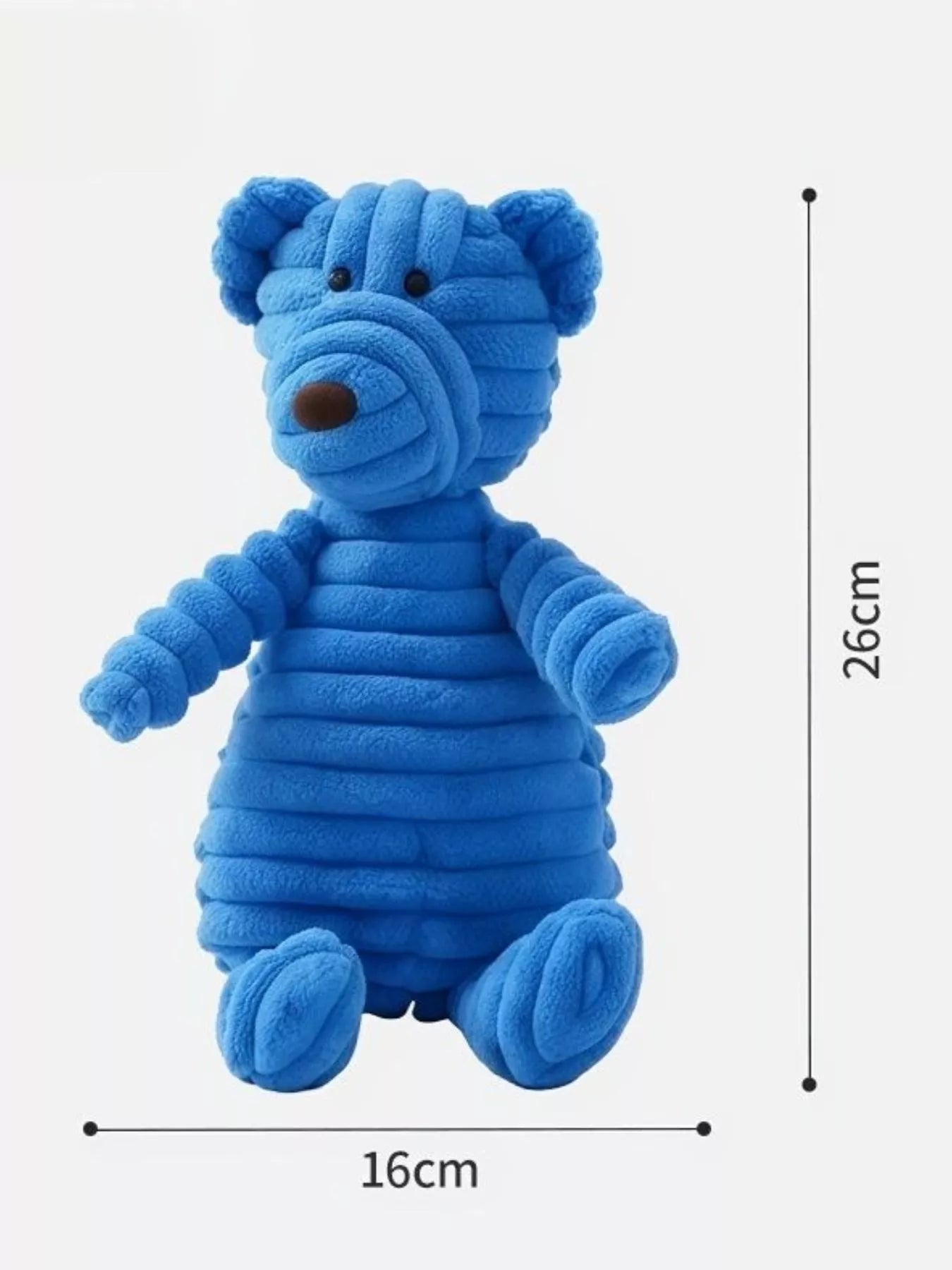 Corduroy animal plush toy available in duck, bear, dog, elephant, cow, and cat designs