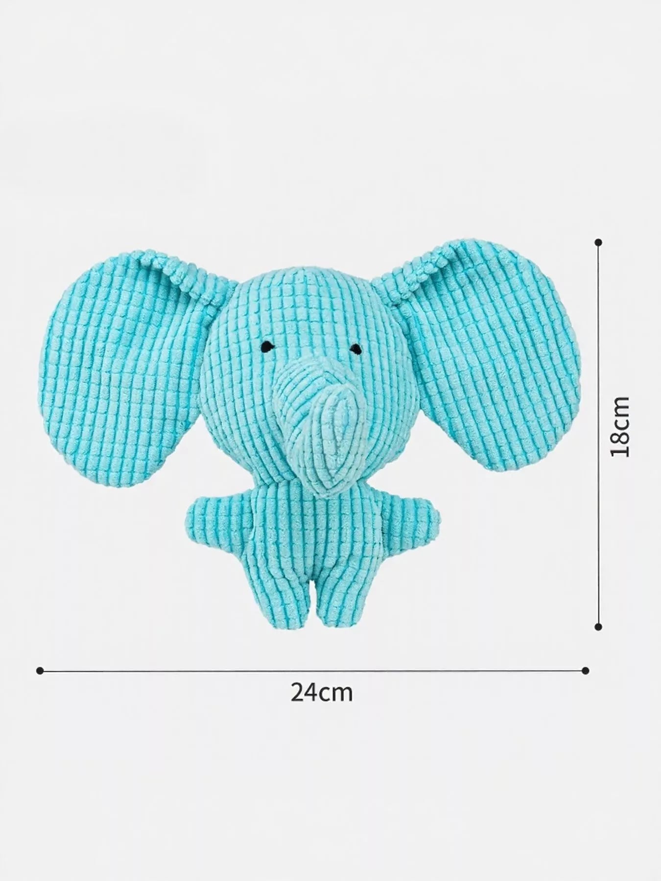 Corduroy animal plush toy available in duck, bear, dog, elephant, cow, and cat designs