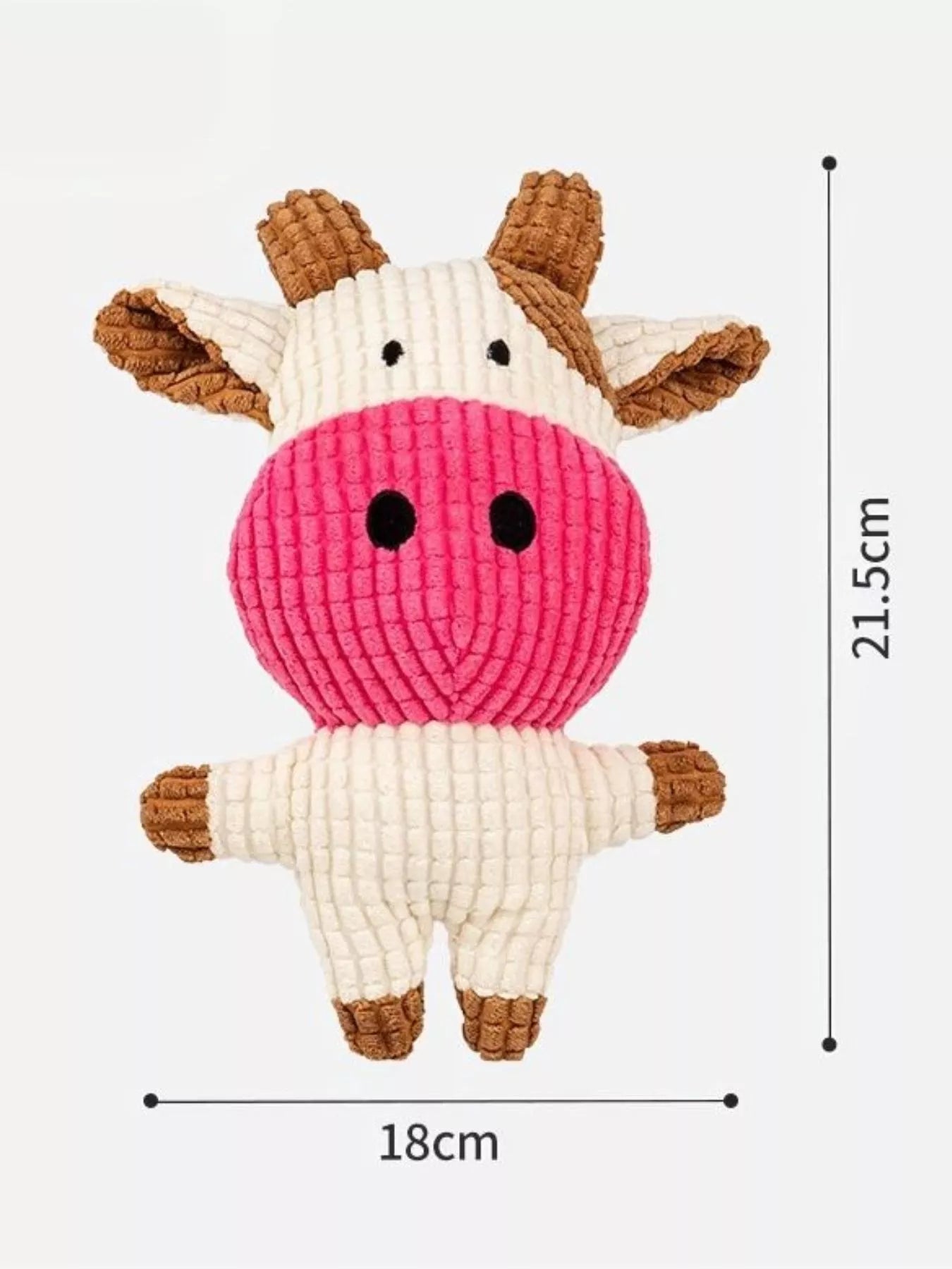 Corduroy animal plush toy available in duck, bear, dog, elephant, cow, and cat designs