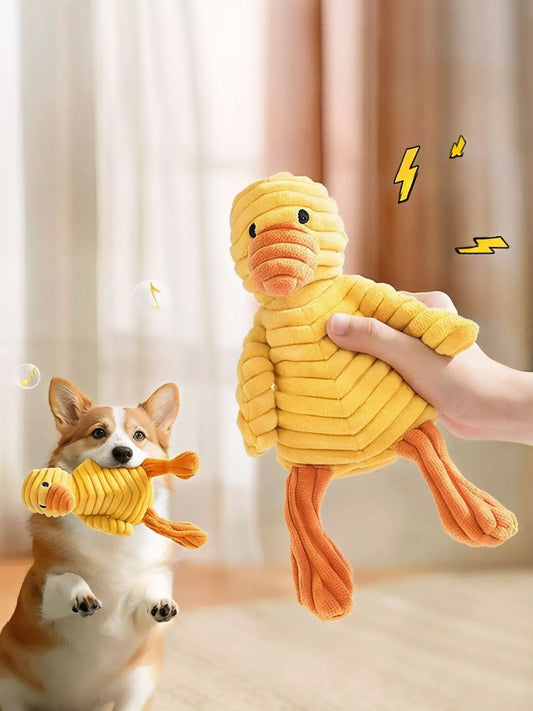Corduroy animal plush toy available in duck, bear, dog, elephant, cow, and cat designs