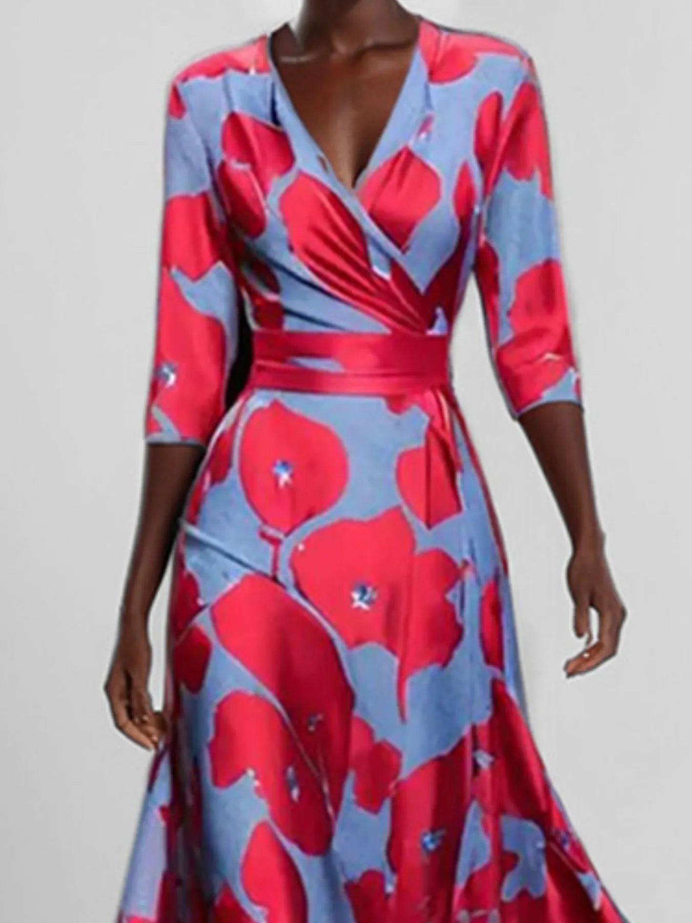 Boho floral maxi dress with half sleeves and flowing skirt – Garden Song style from A Whimsical Affair.