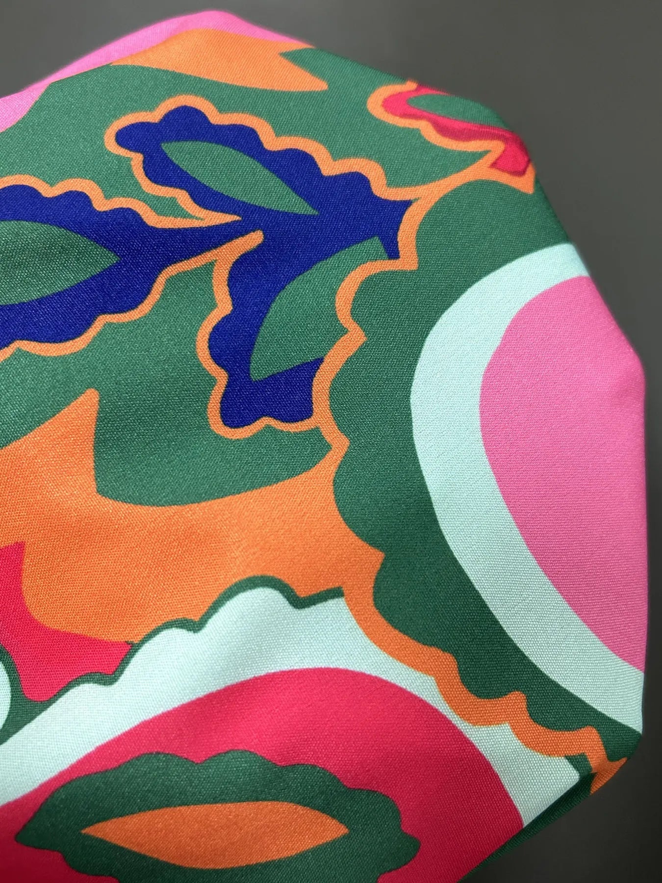 Printed short-sleeve blouse with tie-neck detail – Garden Stroll style from A Whimsical Affair.
