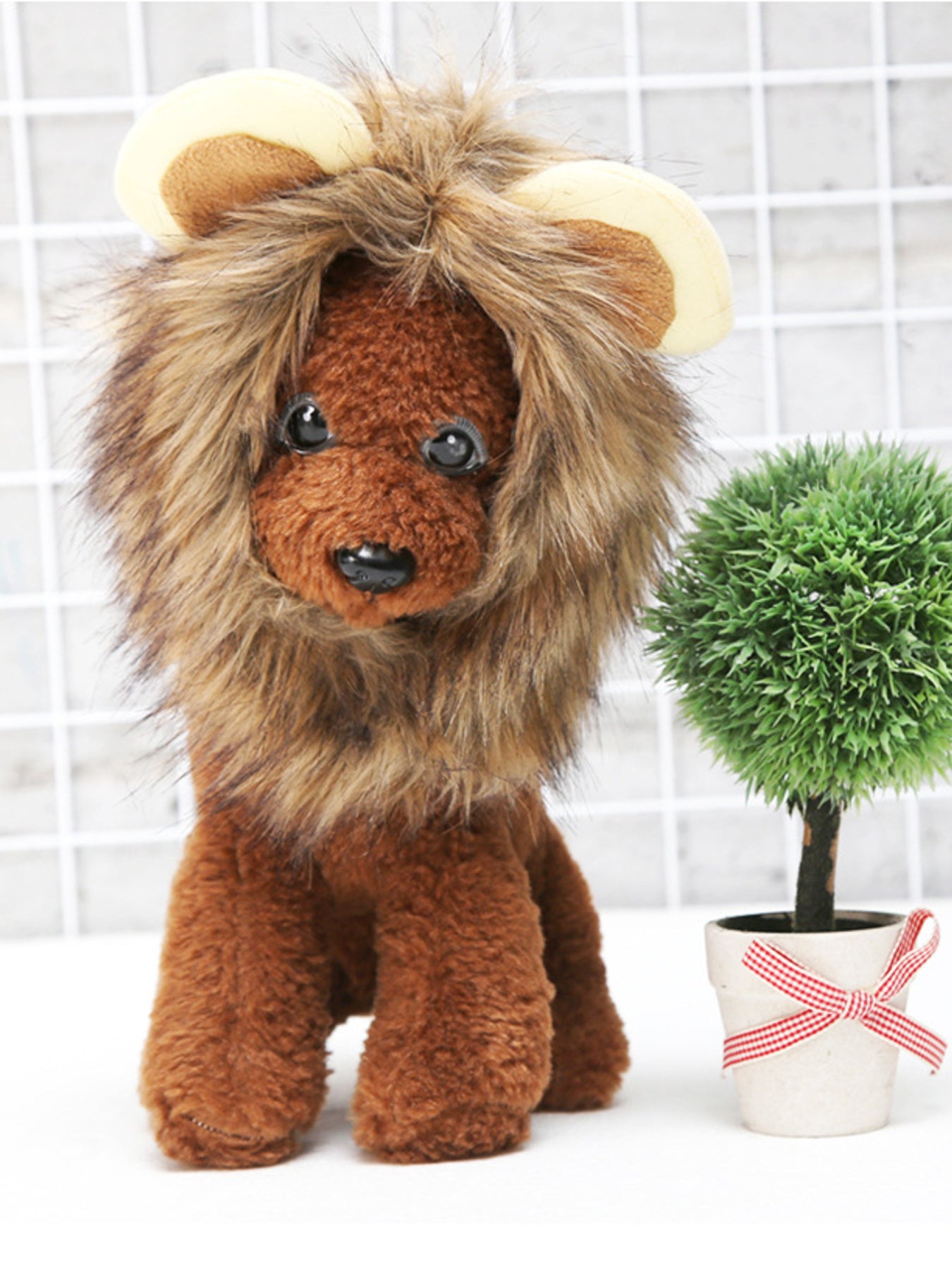 Cute lion mane pet hood costume for cats and small dogs