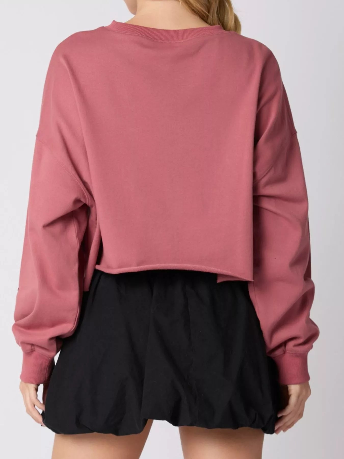 Pumpkin Patch Sparkle Sweatshirt in mauve pink with sequin pumpkins – cozy fall sweatshirt