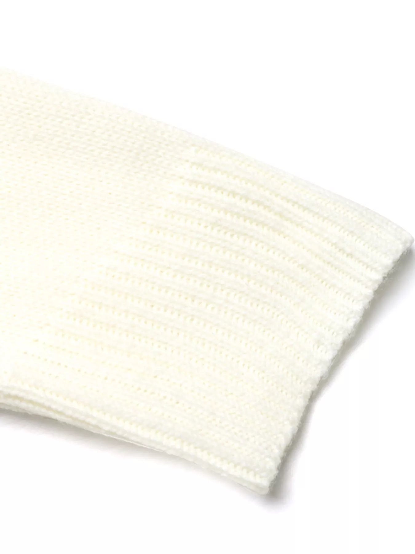 Cream Fair Isle sweater with colorful knit pattern in mustard, burgundy, and blush tones