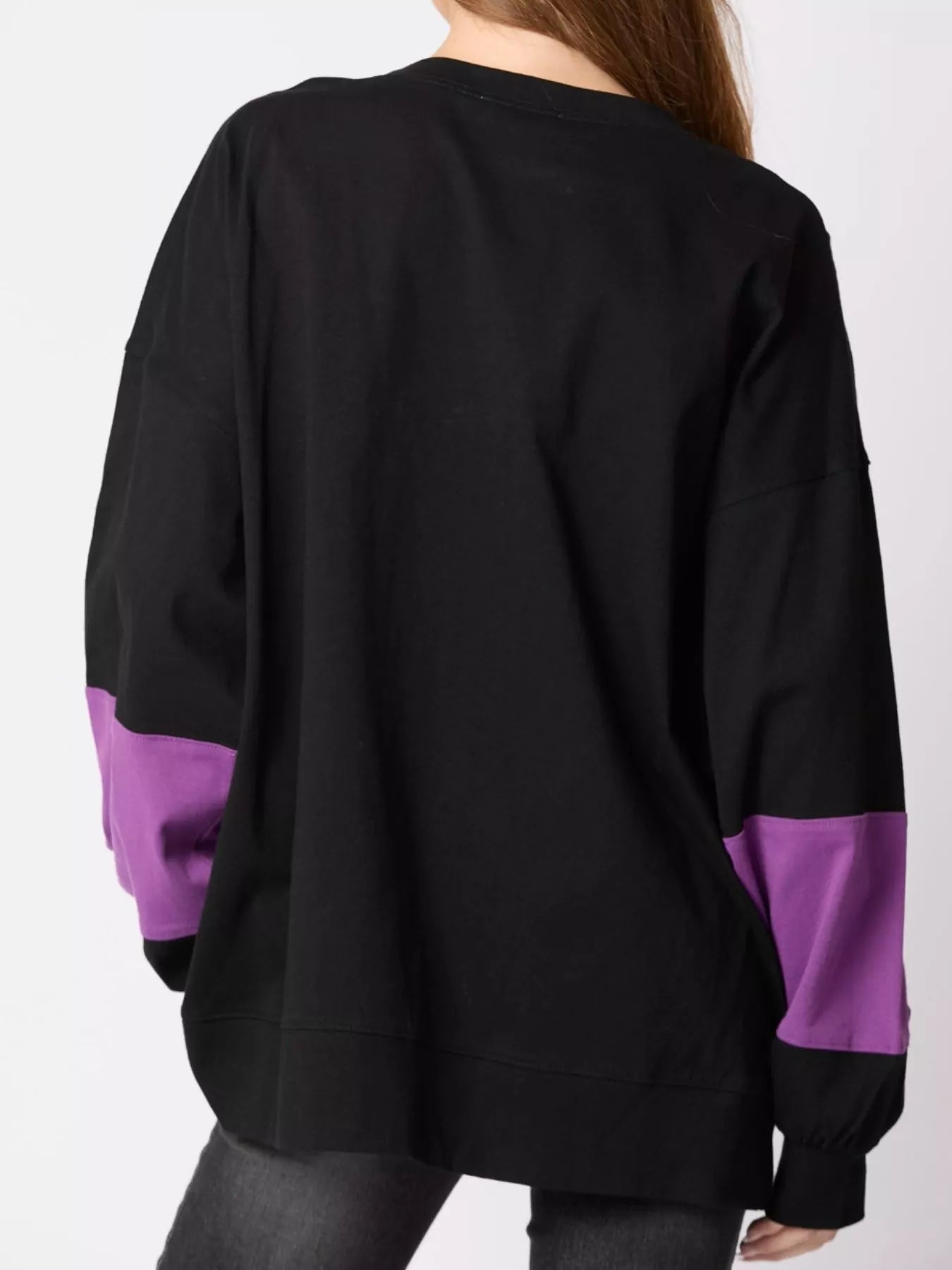 Black Trick or Treat Sparkle Sweatshirt with Sequin Candy Accents